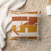 Rust金ゴールドオンベージュ水平南西アートルック クッション (ブランケット)