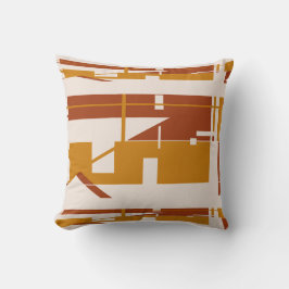 Rust金ゴールドオンベージュ水平南西アートルック クッション