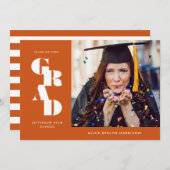 Rust はっきりした Serif Photo 独身の Sgarite 案内状 (正面/裏面)