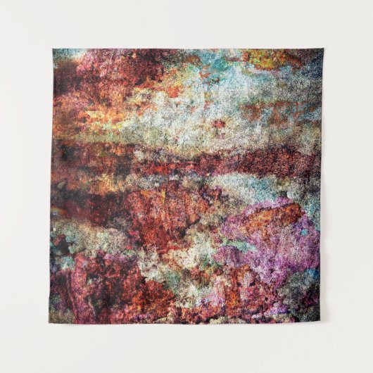 Rust abstract colorful grunge タペストリー (正面(横))