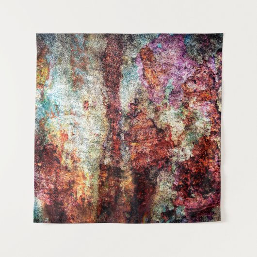 Rust abstract colorful grunge タペストリー (正面)