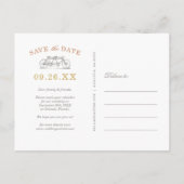 Rust and Honey Bicycle 2 Photo Save the Date 案内ポストカード (裏面)