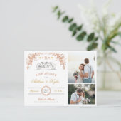 Rust and Honey Bicycle 2 Photo Save the Date 案内ポストカード (スタンド正面)