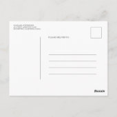 Rust and Navy BlueフローラBoho Save the Date ポストカード (裏面)