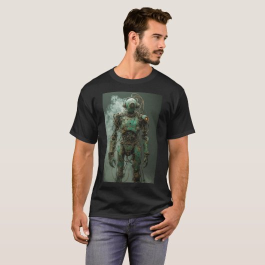 Rust and Remnants: A Dystopian Android Tシャツ (正面フル)