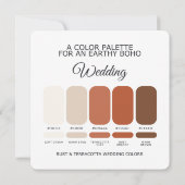 Rust and Terracotta Wedding Color Palette Card 招待状 (裏面)