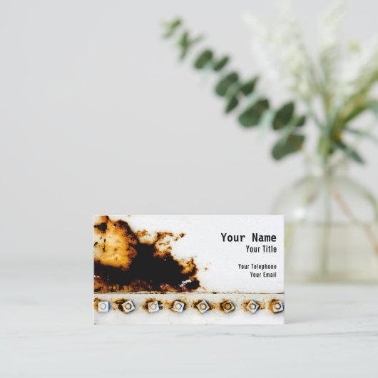 Rust Art -カッコいいおもしろいユニーク 名刺 (スタンド正面)