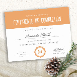 Rust Boho ミニマル Certificate of Completion Award