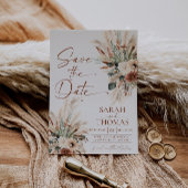 Rust Boho Terracotta Save The Date Card