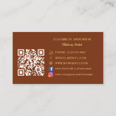 Rust brown QrコードインスタグラムFacebook 名刺 (裏面)