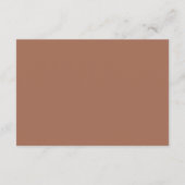 Rust Burnt Orange ウェディング詳細 エンクロージャーカード (裏面)