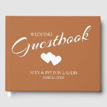 Rust Burnt Orange White結婚の2ハート名