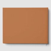 Rust Burnt Orange White ウェディング 2 ハート 名前 ゲストブック (裏面)