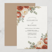 Rust Captivating Bohemian Wedding 招待状 (正面/裏面)