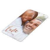 Rust Copper Love書道台本ロマンチックな写真 マグネット (左側)