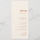 Rust Desertの結婚メニューカード メニュー (正面)