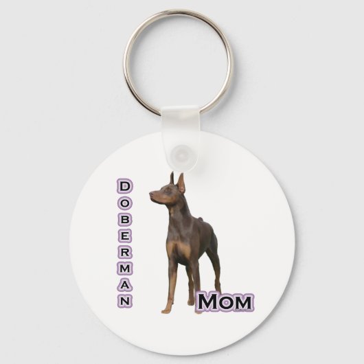 Rust Doberman Mom 4 – キーチェーン (正面)