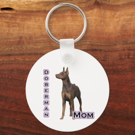 Rust Doberman Mom 4 – キーチェーン (正面)