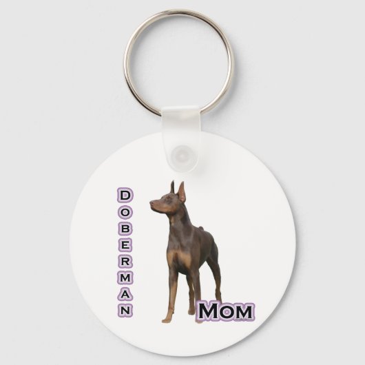 Rust Doberman Mom 4 – キーチェーン (裏面)
