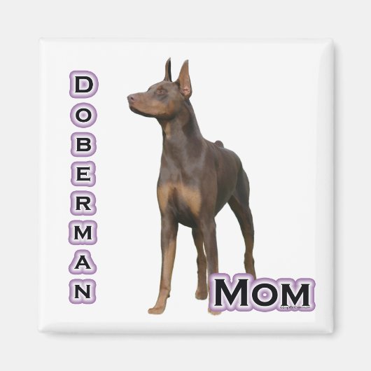 Rust Doberman Mom 4 – マグネット (正面)