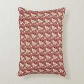 Rust Floral Leaf Pattern | Terracotta Botanical  アクセントクッション (正面(垂直))