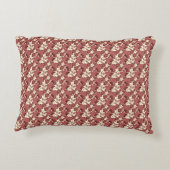 Rust Floral Leaf Pattern | Terracotta Botanical  アクセントクッション (裏面)