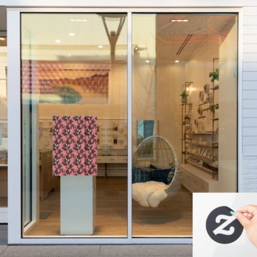 Rust Floral Seamless Pattern | Elegant Vintage  ウィンドウサイン (店舗窓)