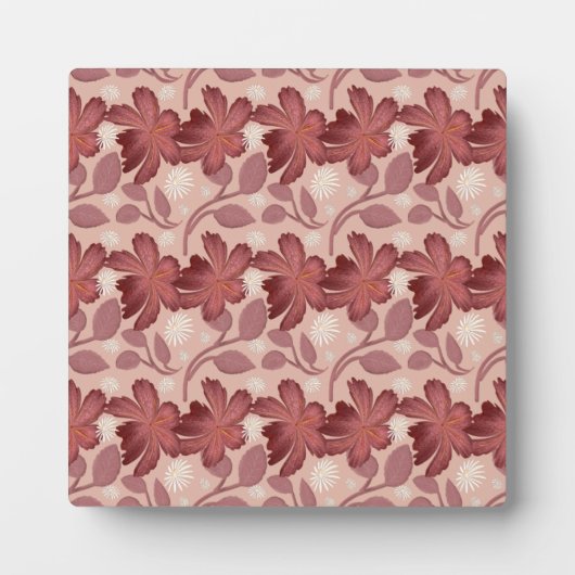 Rust Floral Seamless Pattern Large Flowers Minimal フォトプラーク (正面)