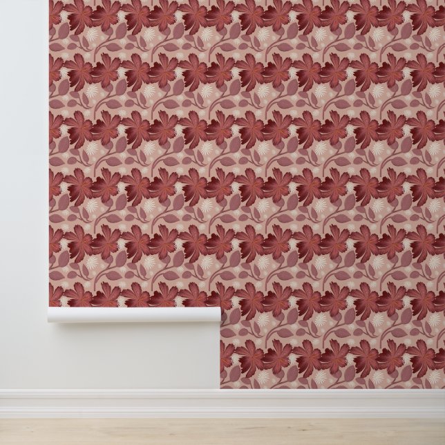 Rust Floral Seamless Pattern Large Flowers Minimal 壁紙 (アプリケーション)