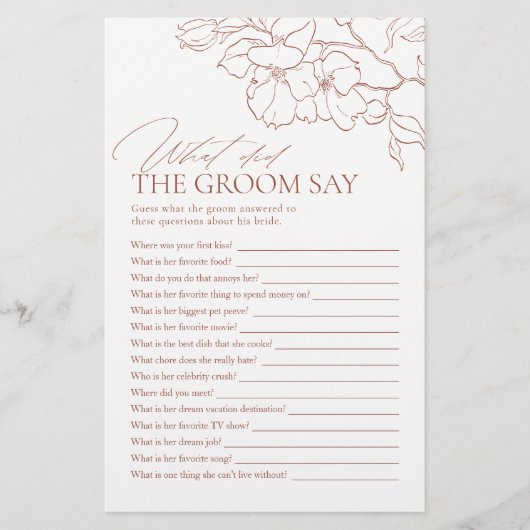 Rust floral what did the groom say game (正面)