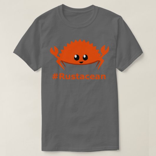 Rust Language Lang非公式マスコットフェリスthe cr Tシャツ (デザイン正面)