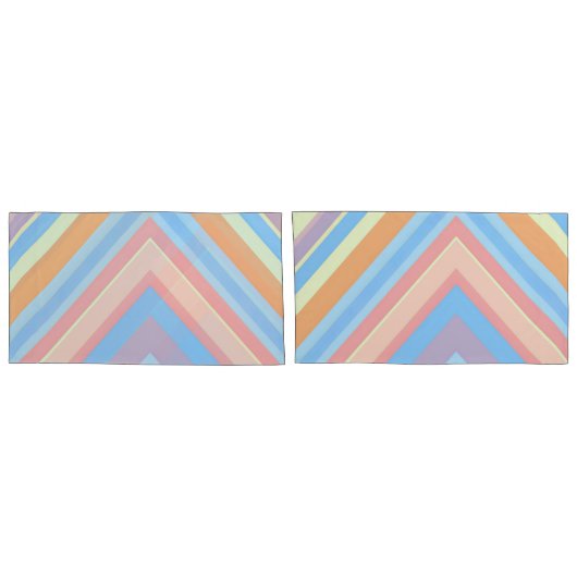 Rust Leaf Geometric Pattern Pillowcases – Modern A 枕カバー (裏面-セット)