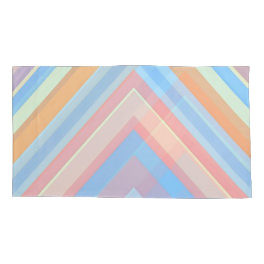 Rust Leaf Geometric Pattern Pillowcases – Modern A 枕カバー (裏面-左)