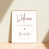 Rust | Modern Handwritten Script Wedding Welcome ポスター