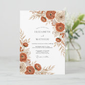 Rust Muted Autumnal Wedding 招待状 (スタンド正面)