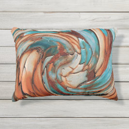 Rust Nブルー抽象芸術アートアウトドア装飾用クッション アウトドアクッション