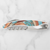 Rust Nブルー抽象芸術テクスチャアート ソムリエナイフ (裏面)