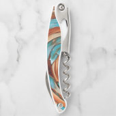 Rust Nブルー抽象芸術テクスチャアート ソムリエナイフ (裏面)