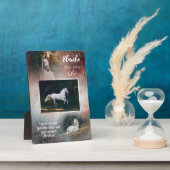 Rust & Navy Hello Horseお気に入りのフォトメモリアル フォトプラーク (側面)