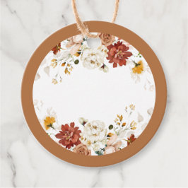 Rust Orange Mimosaバージュースラベル手書き用 フェイバータグ