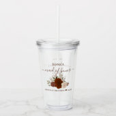 Rust Orange Roses Elegant Maid of Honor Wedding アクリルタンブラー (正面)