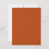 Rust Orange Vertical Photo Minimalist 結婚's セーブザデート (裏面)