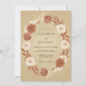 Rust Organic Autumnal Wedding 招待状 (正面)