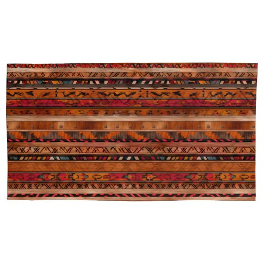 Rust Pattern Pillowcases – Stylish Bedroom Pillow  枕カバー (正面左)