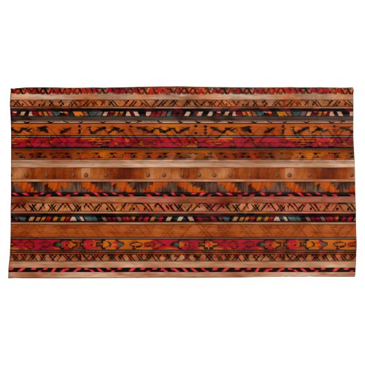 Rust Pattern Pillowcases – Stylish Bedroom Pillow  枕カバー (正面右)