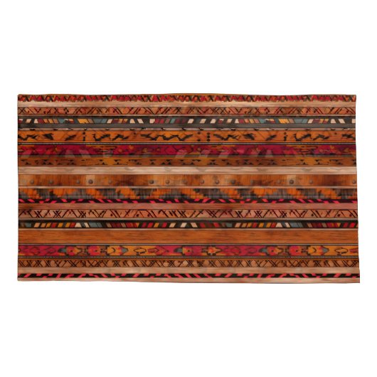 Rust Pattern Pillowcases – Stylish Bedroom Pillow  枕カバー (裏面-左)