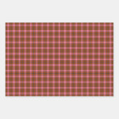 Rust Pink Plaid Tartan Retro Color ラッピングペーパーシート (正面)