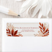 Rust Pointed Leaf Gilded Botanical ラベル (インサイチュ)