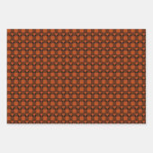 Rust Red Black Buffalo Heart Plaid ラッピングペーパーシート (正面)