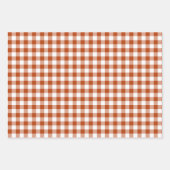 Rust Red Plaid Gingham ラッピングペーパーシート (正面3)